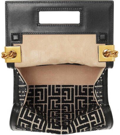 Balmain Totes Small 1945 Heritage Monogram Bag in beige