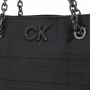 Calvin Klein Zwarte polyester handtas met kettinghandvatten Black Dames - Thumbnail 3