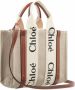 Chloé Stijlvolle Canvas Handtas met Leren Afwerking Brown Dames - Thumbnail 3