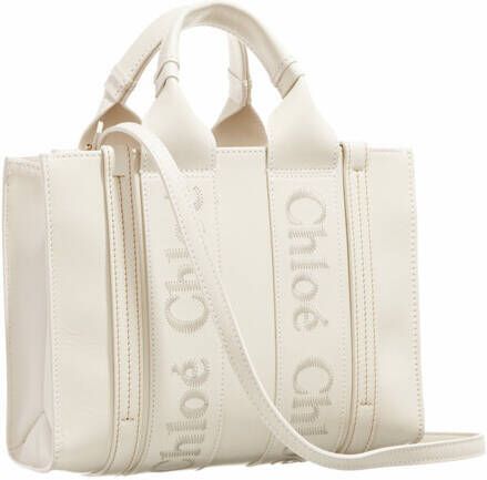 Chloé Totes Woody Small Shopper in white