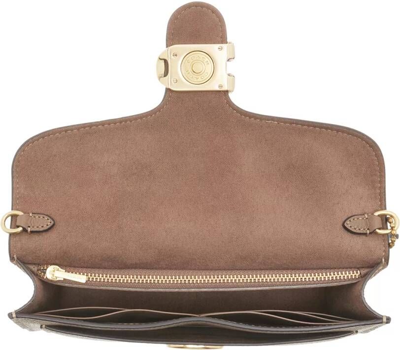 Coach Clutches Polished Pebble Leather Tabby Chain Clutch in bruin