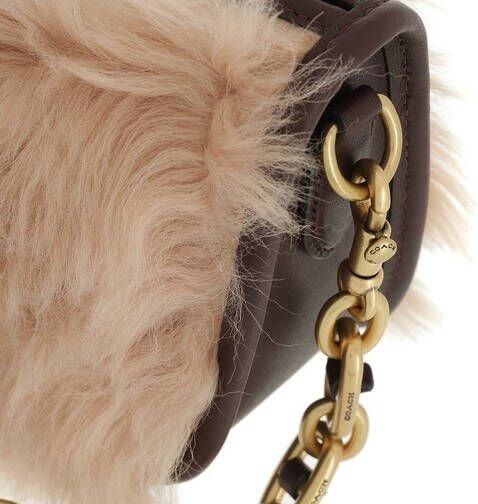 Coach Pochettes The Originals Leather And Shearling Swinger in beige