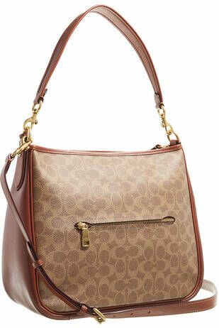 Coach Satchels Coated Canvas Signature Cary Shoulder Bag in bruin