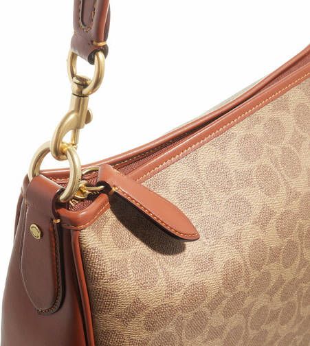 Coach Satchels Coated Canvas Signature Cary Shoulder Bag in bruin