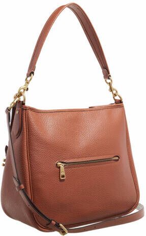 Coach Satchels Soft Pebble Leather Cary Shoulder Bag in bruin