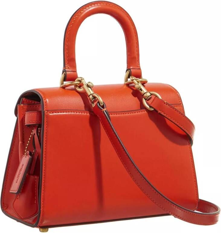 Coach Totes Luxe Refined Calf Leather Sammy Top Handle 21 in oranje