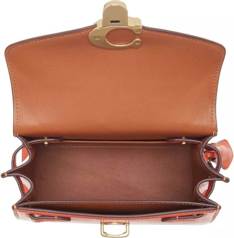 Coach Totes Luxe Refined Calf Leather Sammy Top Handle 21 in oranje