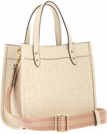 Coach Totes Signature Leather Field Tote 22 in beige