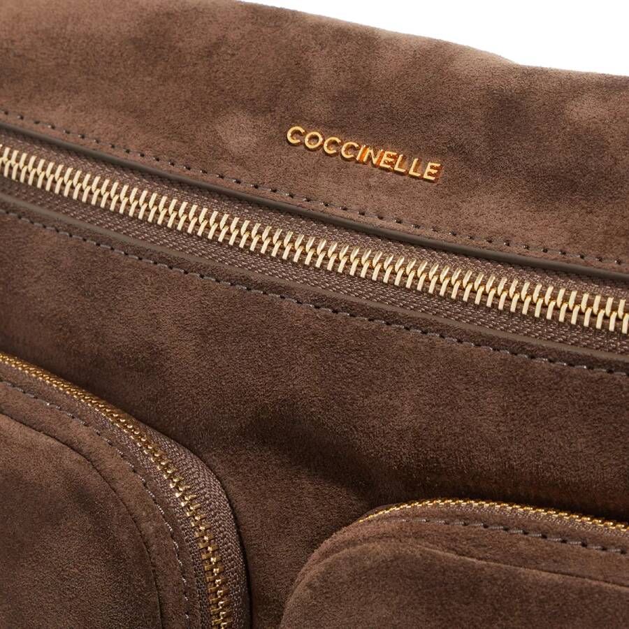 Coccinelle Satchels Hyle Suede in bruin