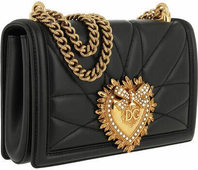 Dolce&Gabbana Crossbody bags Devotion Bag Medium Matelassè Leather in black