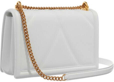 Dolce&Gabbana Crossbody bags Large Devotion Bag in Quilted Nappa Leather in wit