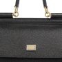 Dolce&Gabbana Satchels Small Sicily Bag Dauphine Leather in zwart - Thumbnail 3