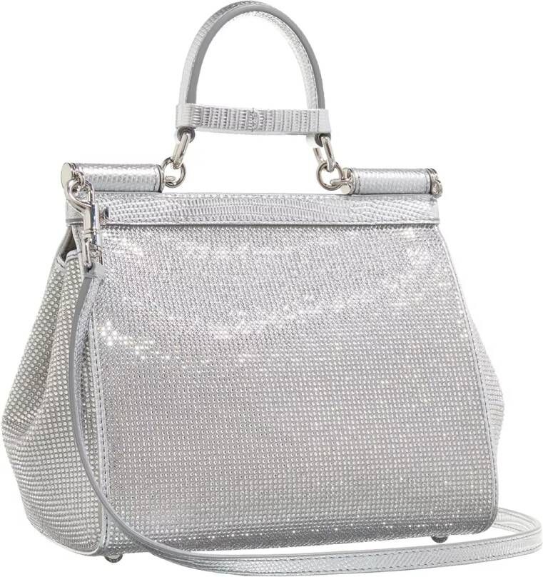 Dolce&Gabbana Satchels Small Sicily Handle Bag in zilver