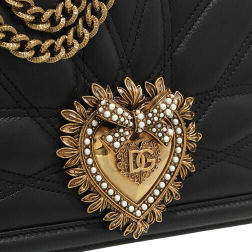 Dolce&Gabbana Crossbody bags Devotion Matelasse Quilted Shoulder Bag in zwart