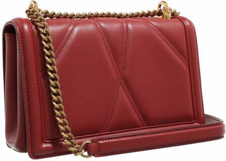 Dolce&Gabbana Totes Devotion Matelasse Quilted Shoulder Bag in rood