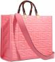 Fendi Geperste leren tas met verstelbare riem Pink Dames - Thumbnail 2