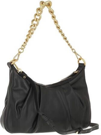 Gianni Chiarini Crossbody bags Smooth Leather Shoulderbag With Chain Additional L in zwart