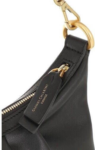 Gianni Chiarini Crossbody bags Smooth Leather Shoulderbag With Chain Additional L in zwart