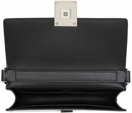 Givenchy Crossbody bags Small 4G Chain Bag Shinny Textured Leather in zwart