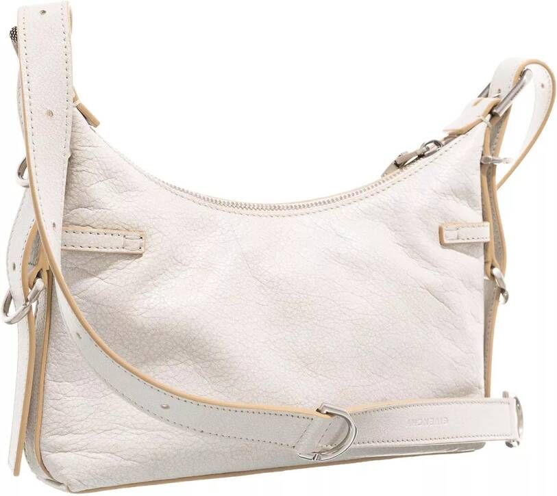 Givenchy Crossbody bags Voyou Mini Grainy Leather Shoulder Bag in crème