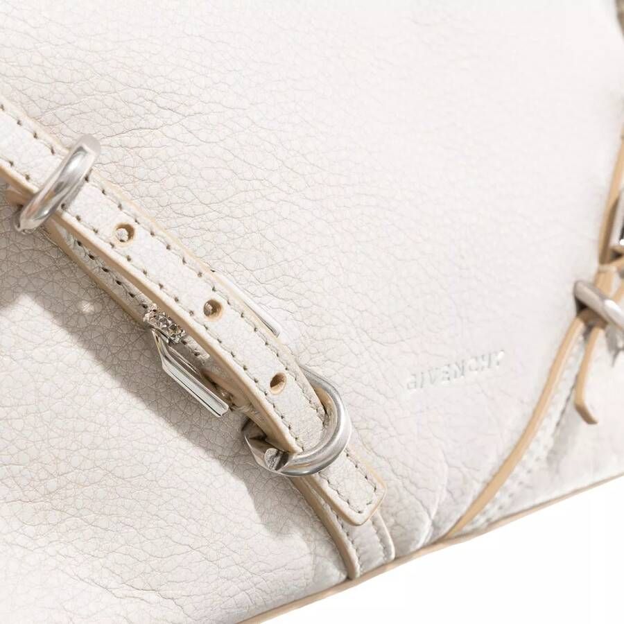 Givenchy Crossbody bags Voyou Mini Grainy Leather Shoulder Bag in crème