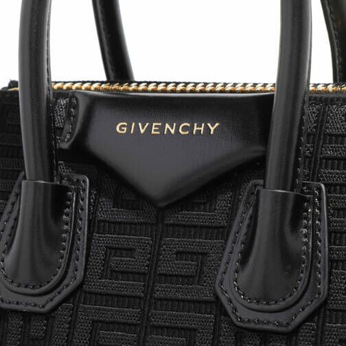 Givenchy Satchels Mini Antigona Bag 4G Embroidered Canvas in zwart
