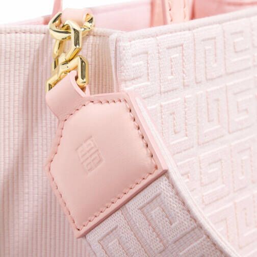 Givenchy Totes Mini G Tote Bag 4G Embroidered Canvas in poeder roze