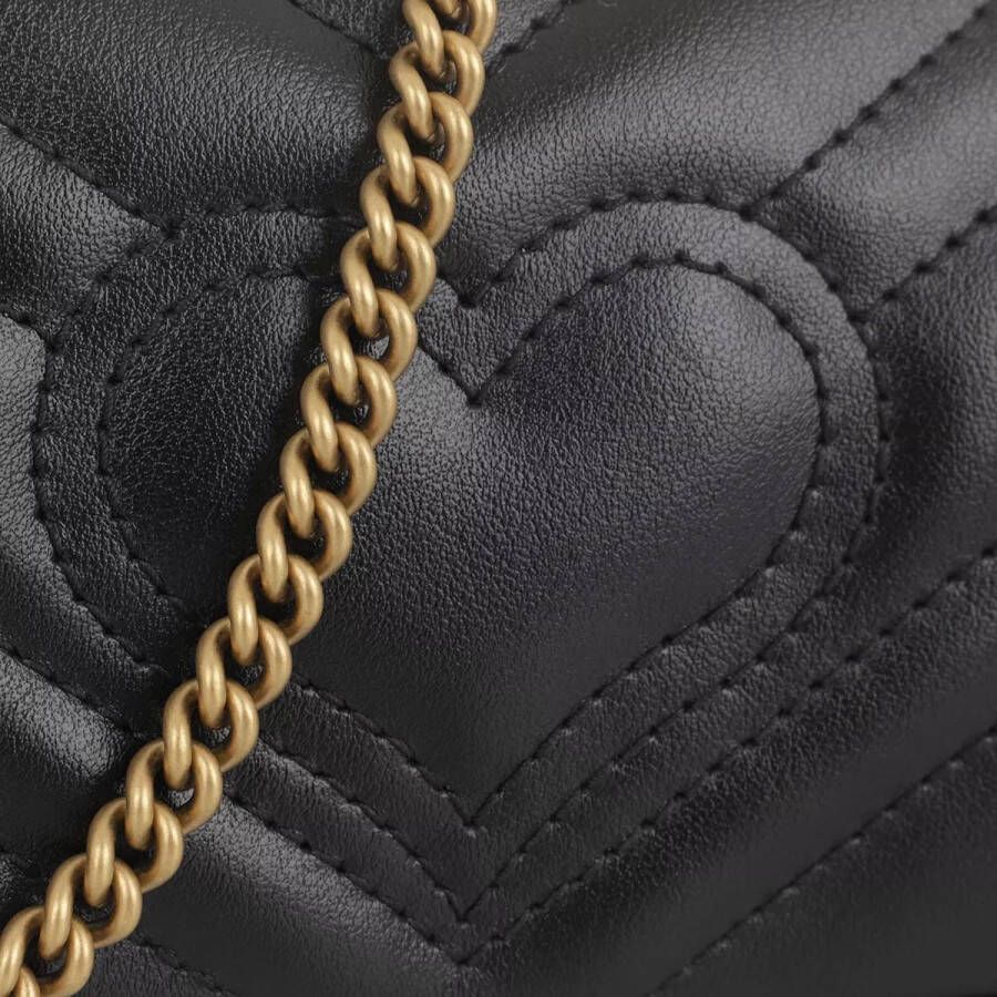 Gucci Crossbody bags GG Matelassé Marmont Mini Crossbody Bag Leather in zwart