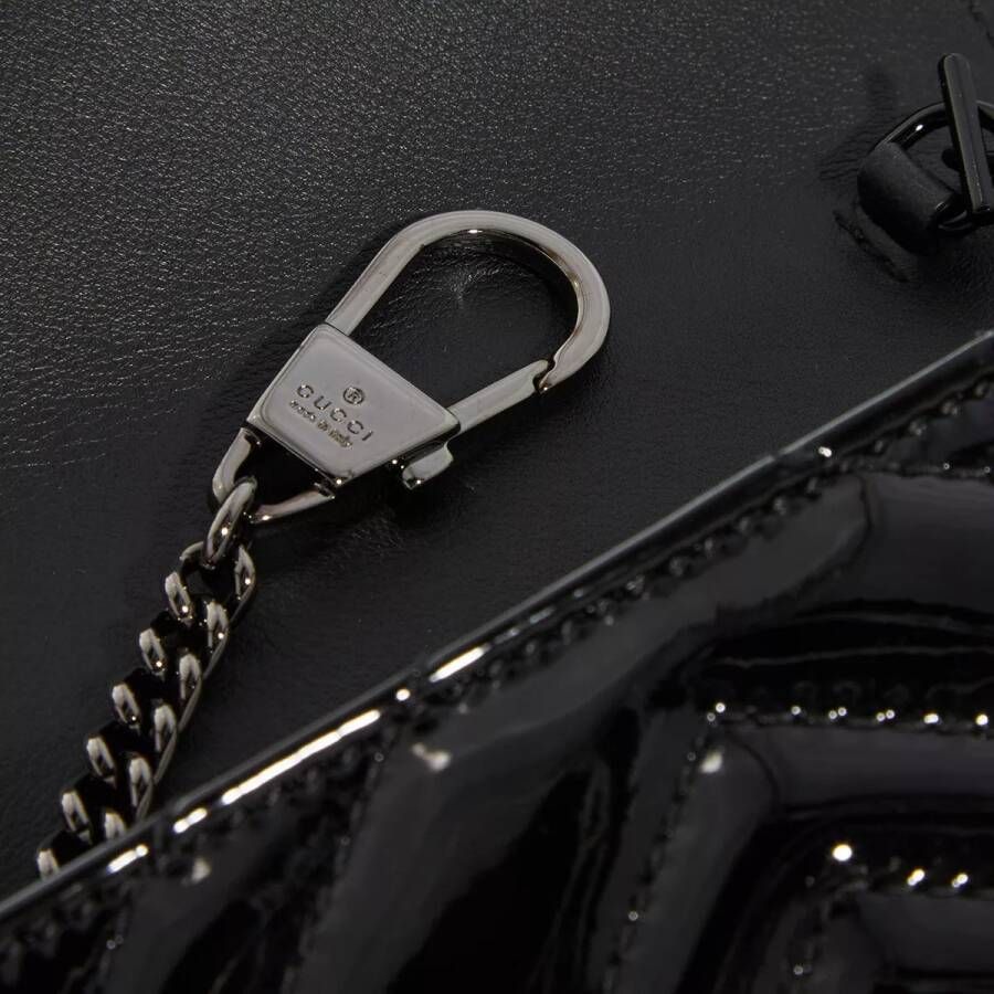 Gucci Crossbody bags Mini GG Marmont Crossbody Bag Patent Leather in zwart