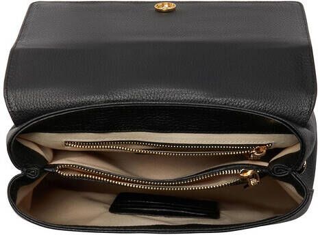 Isabel Bernard Satchels Femme Forte Lacy Black Calfskin Leather Handbag in zwart