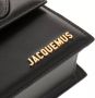 Jacquemus Zwarte handtas van gerold leer met gouden metalen details Black Dames - Thumbnail 7
