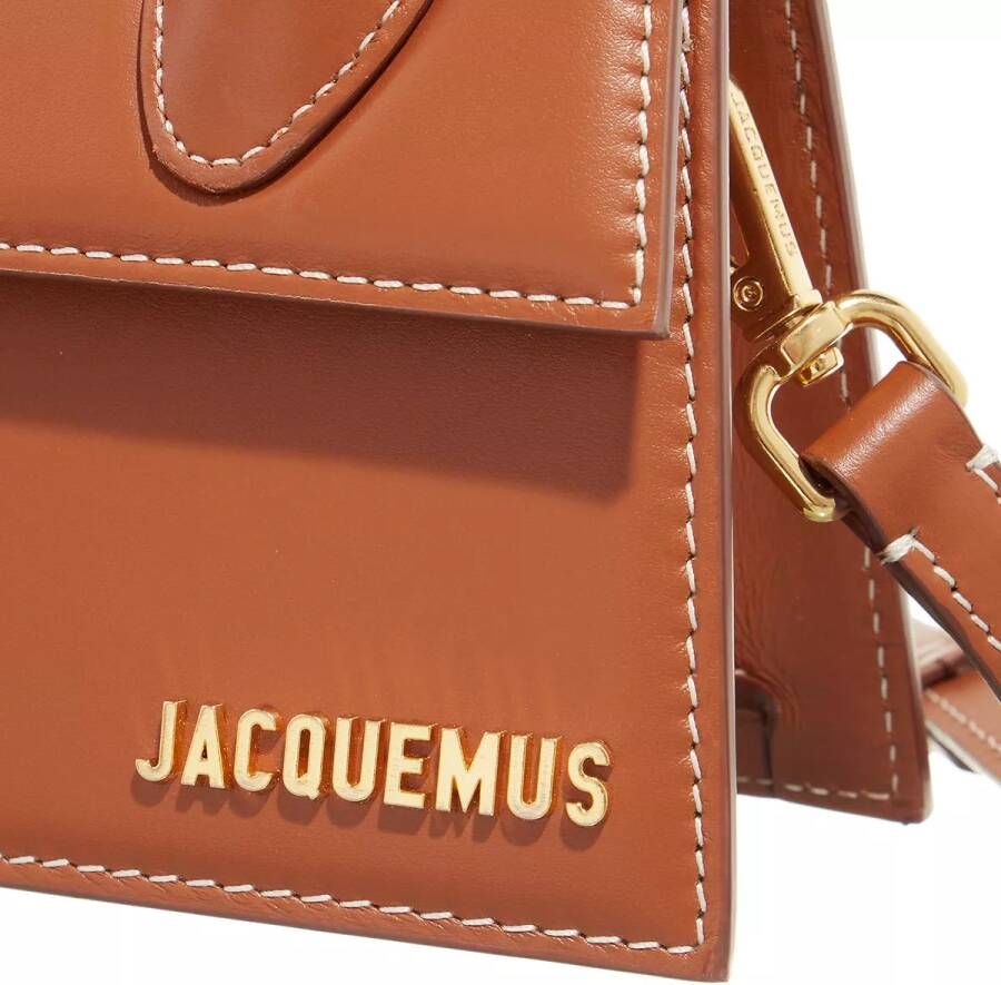 Jacquemus Totes Le Chiquito Moyen Top Handle Bag Leather in cognac