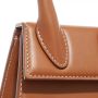 Jacquemus Shoppers & Totes Le Chiquito Top Handle Bag Leather in bruin - Thumbnail 3