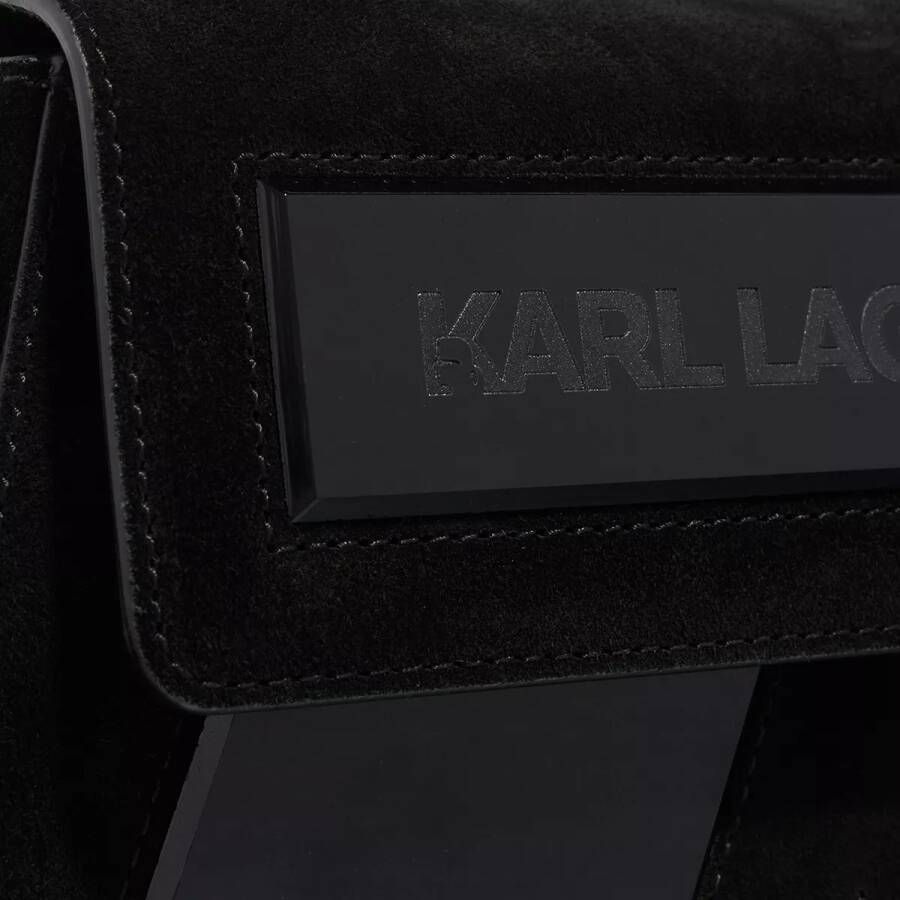 Karl Lagerfeld Crossbody bags Icon K Crossbody Suede in zwart