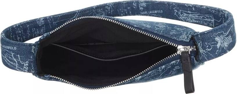 Karl Lagerfeld Hobo bags Disk Sm Zip Shoulderbag Dnm in blauw