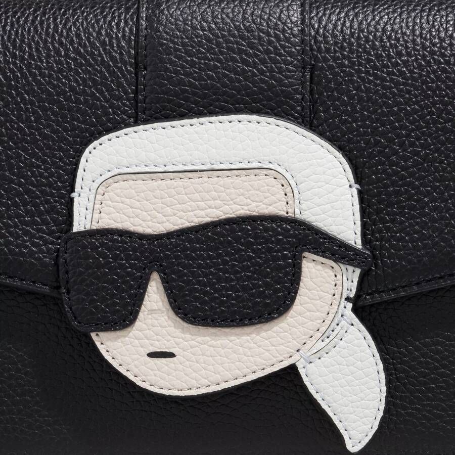Karl Lagerfeld Hobo bags Ikonik 2.0 Lea Flp Sb Grainy in zwart