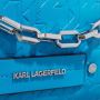 Karl Lagerfeld Kushion geborduurde kleine stokbroodtas Blauw Dames - Thumbnail 4