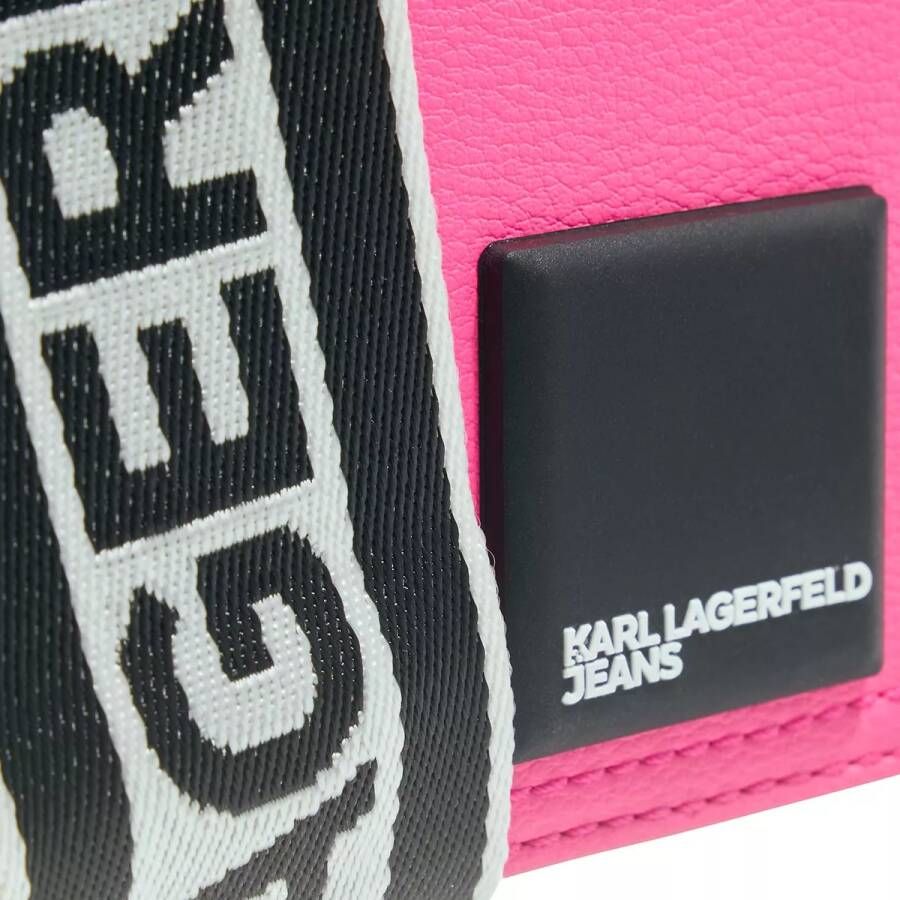 Karl Lagerfeld Jeans Crossbody bags Tech Leather Camera Bag Patch in roze