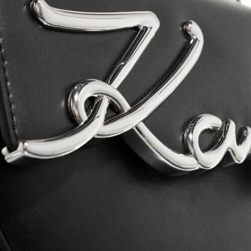 Karl Lagerfeld Satchels Signature Small Saddle Bag in zwart