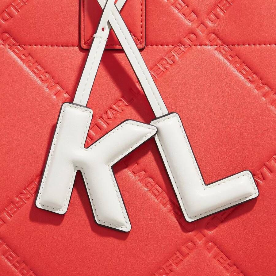 Karl Lagerfeld Totes Skuare Embossed Lg Tote in rood