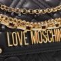 Love Moschino Kleine gewatteerde schoudertas met verwijderbare kettingdetails Zwart Dames - Thumbnail 8