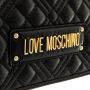 Moschino Gewatteerde zwarte schoudertas met gouden logo Black Dames - Thumbnail 4