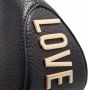 Love Moschino Zwarte tas met gegraveerd logo en gouden details Black Dames - Thumbnail 11