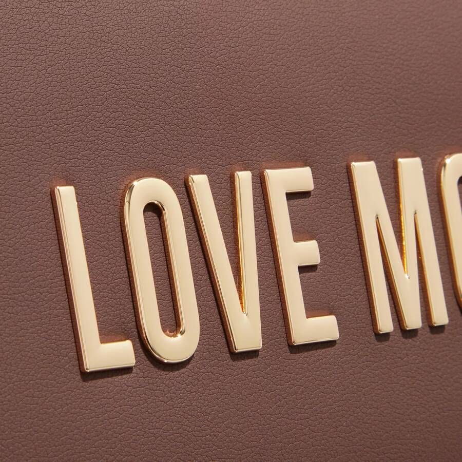 Moschino Love Shopping Bruine Kunstleren Tas Brown Dames