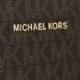 Michael Kors Bruine Monogram Schoudertas met Gouden Details Brown Dames - Thumbnail 5