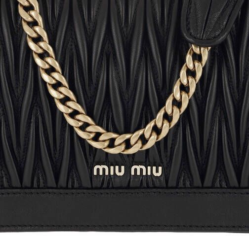 Miu Crossbody bags Matelassé Push Lock Crossbody Bag in black