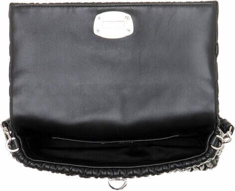 Miu Crossbody bags Miu Crystal Cloqué Shoulder Bag Nappa in black