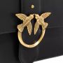 Pinko Klassieke Love Tas met Interne Verdeling en Gouden Logo Black Dames - Thumbnail 8