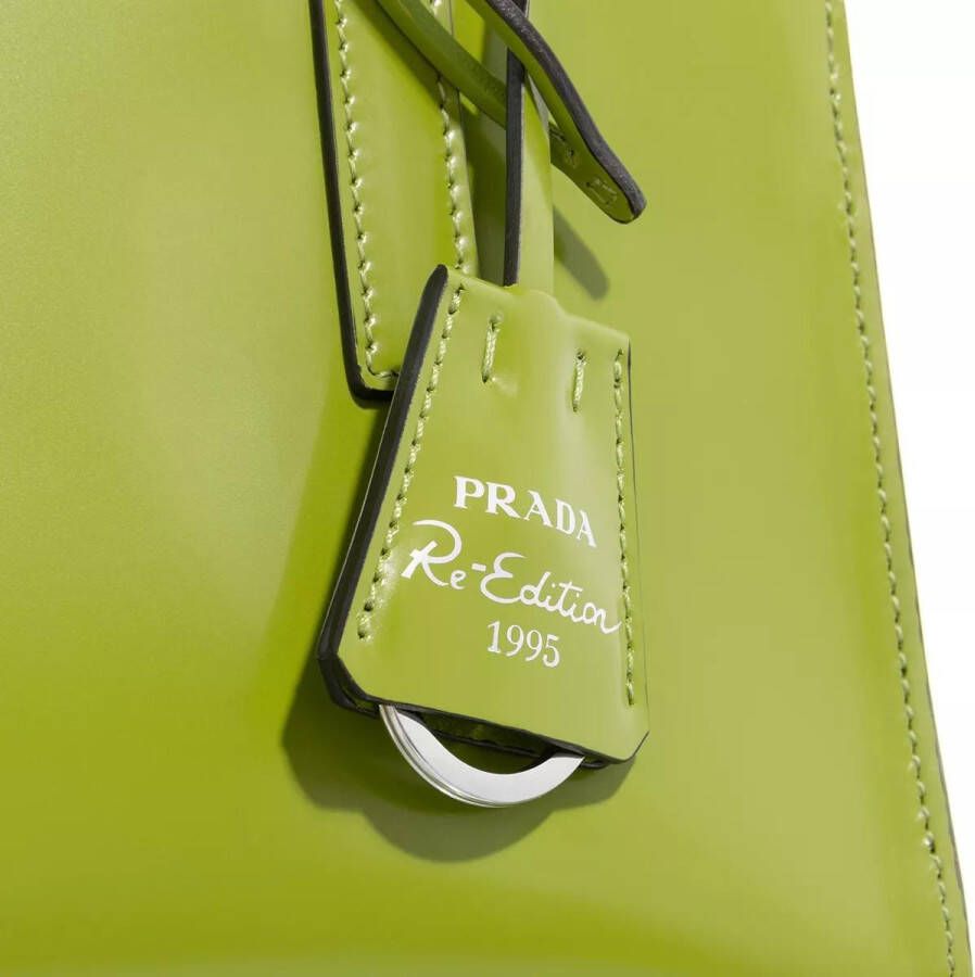 Prada Satchels Re Edition 1995 Brushed Leather Mini Handbag in groen