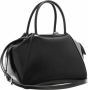 Prada Satchels Small Logo Handle Bag Leather in black - Thumbnail 3